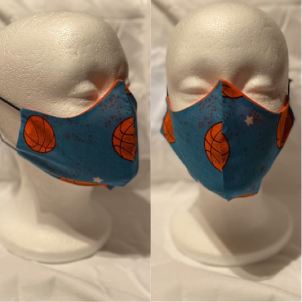 100% Cotton Face Mask w/ Basketball